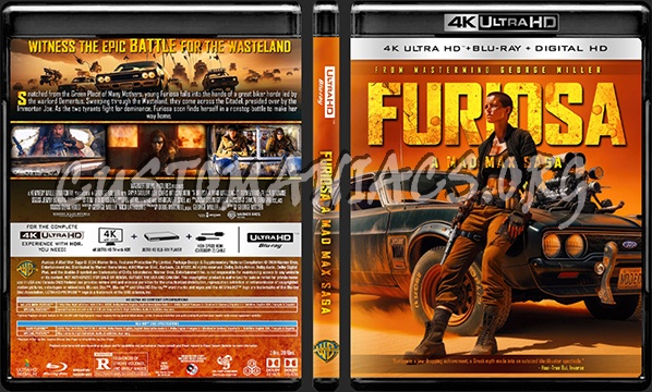 Furiosa A Mad Max Saga (2024) 4K Ultra HD Cover v2 blu-ray cover