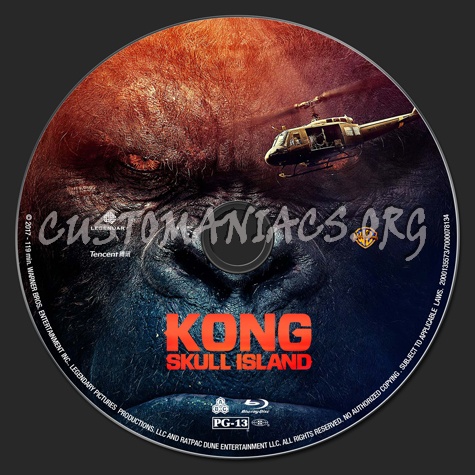 KONG Skull Island (2017) blu-ray label