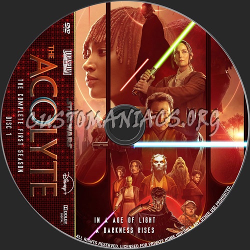 Star Wars The Acolyte Season 1 dvd label