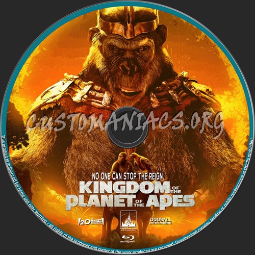 Kingdom Of The Planet Of The Apes blu-ray label