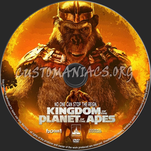 Kingdom Of The Planet Of The Apes dvd label