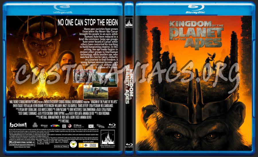 Kingdom Of The Planet Of The Apes blu-ray cover