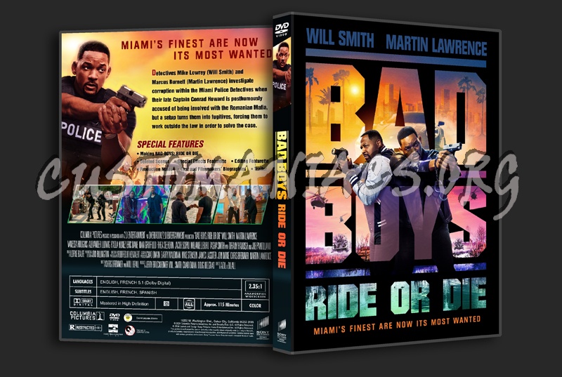 Bad Boys: Ride or Die dvd cover