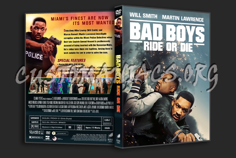 Bad Boys: Ride or Die dvd cover