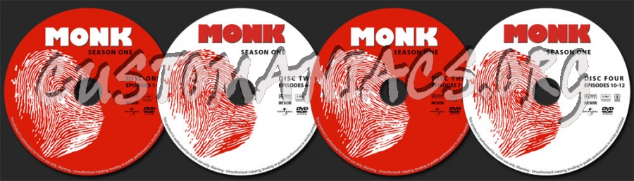 Monk - Season 1 dvd label