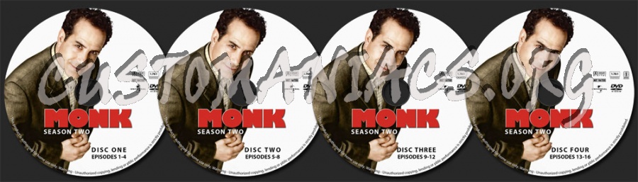 Monk - Season 2 dvd label
