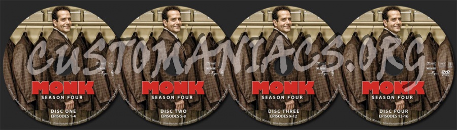 Monk - Season 4 dvd label