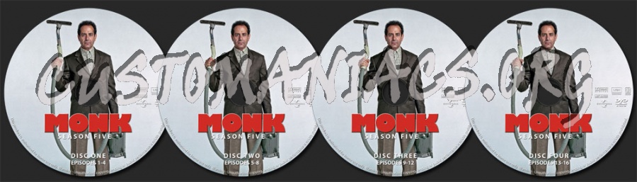 Monk - Season 5 dvd label