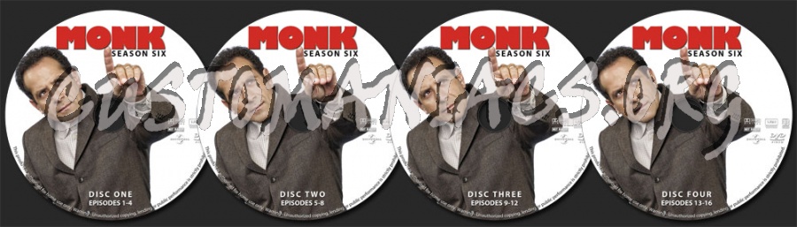 Monk - Season 6 dvd label
