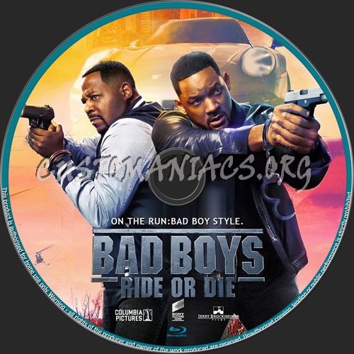 Bad Boys Ride Or Die blu-ray label