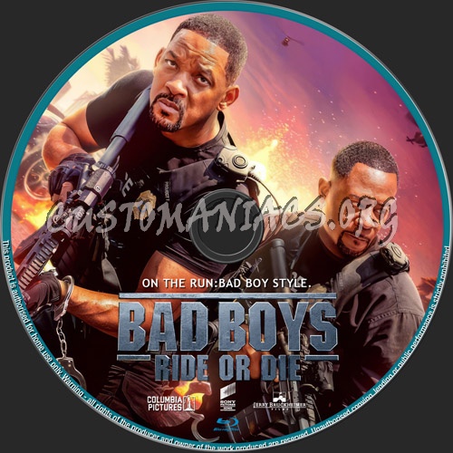 Bad Boys Ride Or Die blu-ray label