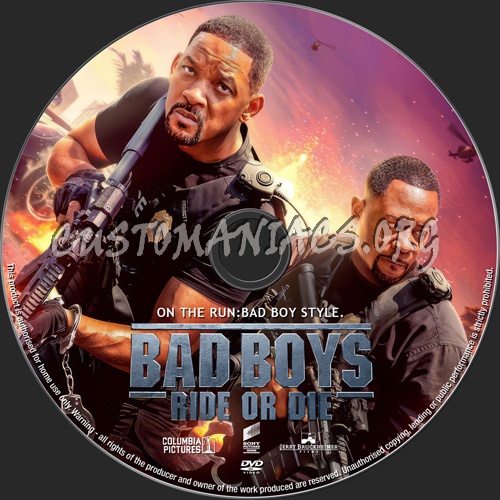 Bad Boys Ride Or Die dvd label