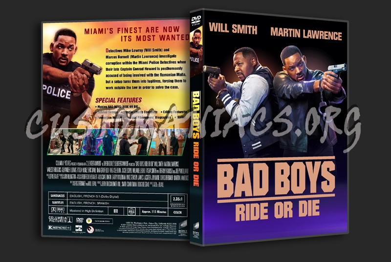 Bad Boys: Ride or Die dvd cover