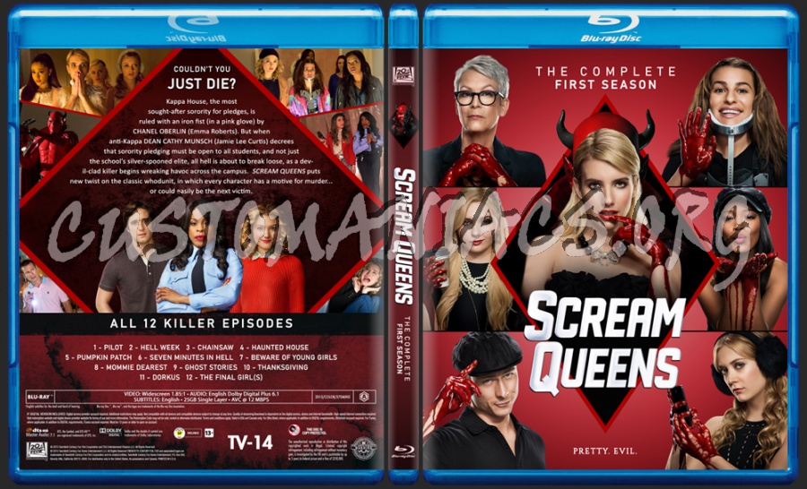 Scream Queens - Season 1 blu-ray cover