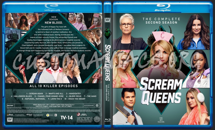 Scream Queens - Season 2 blu-ray cover