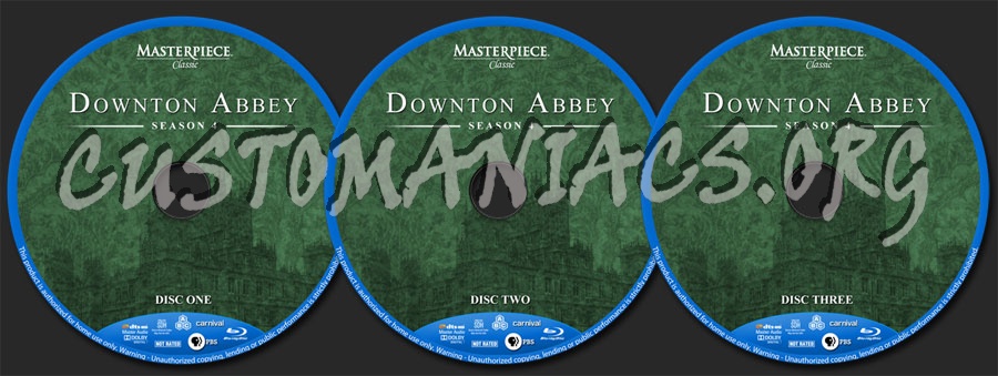 Downton Abbey - Season 4 blu-ray label