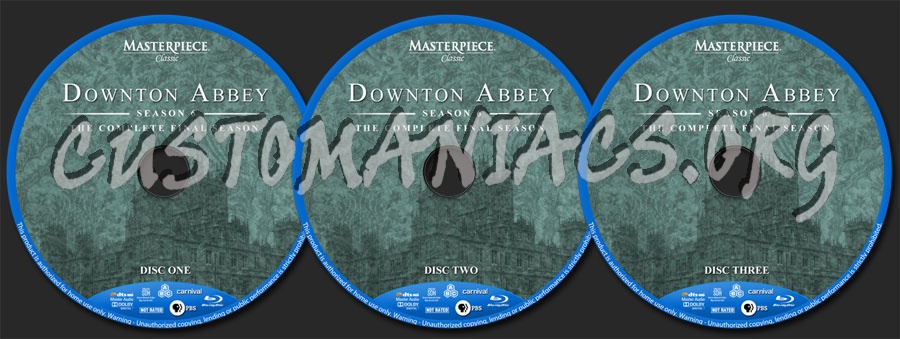 Downton Abbey - Season 6 blu-ray label