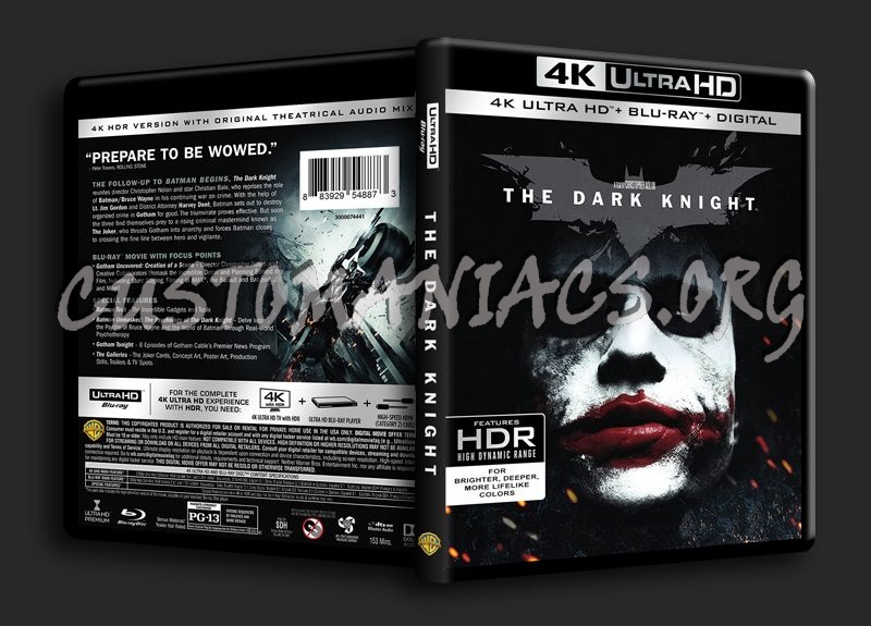 The Dark Knight 4K blu-ray cover