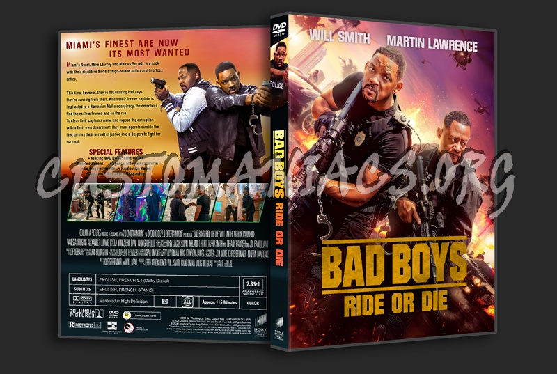 Bad Boys: Ride or Die dvd cover