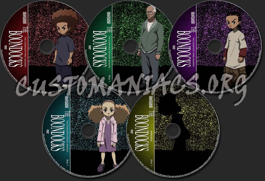 The Boondocks Seasons 1-4 dvd label