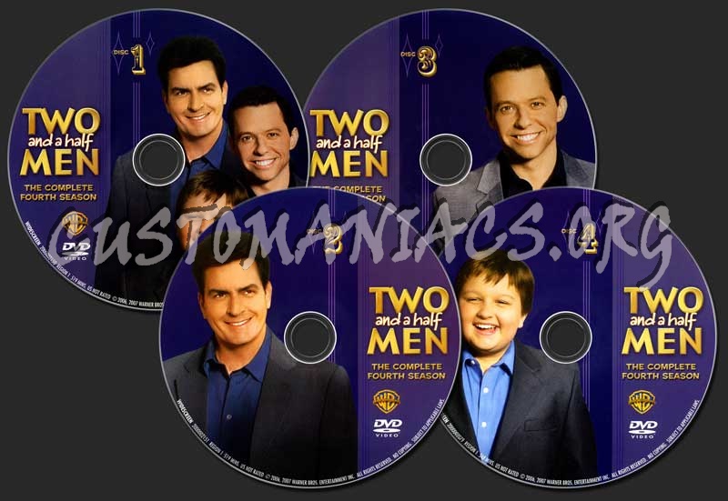 Two and a Half Men Season 4 dvd label