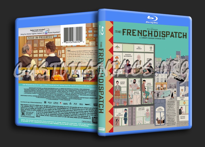 The French Dispatch blu-ray cover