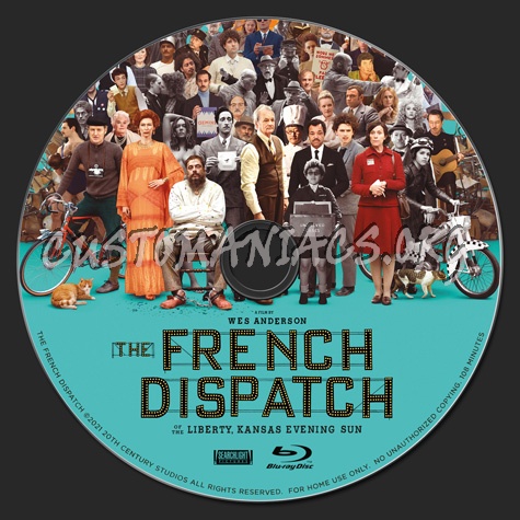 The French Dispatch blu-ray label