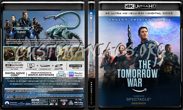 The Tomorrow War 4K blu-ray cover