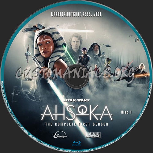 Star Wars Ahsoka Season 1 blu-ray label