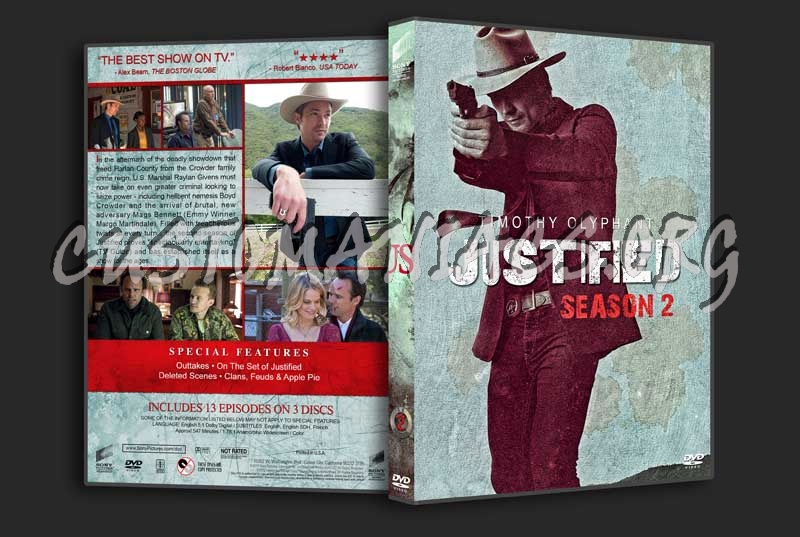 Justified - The Complete Series (spanning spine) dvd cover