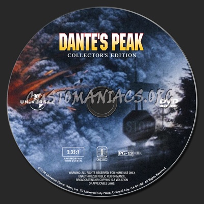 Dante's Peak dvd label