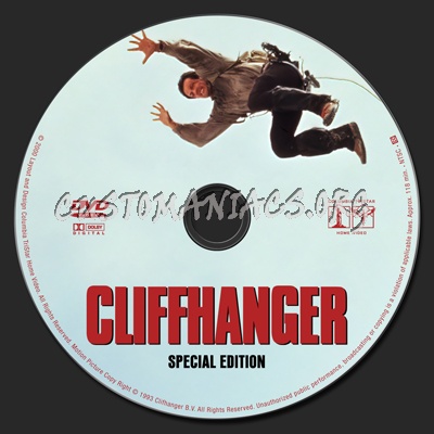 Cliffhanger dvd label