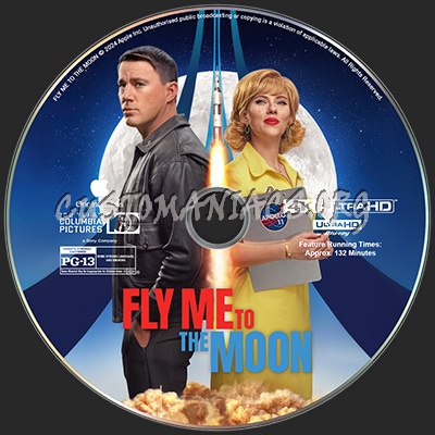 Fly me to the Moon (2024)  UHD Blu-ray Label blu-ray label