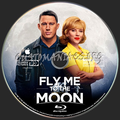 Fly me to the Moon (2024) Blu-ray Label blu-ray label