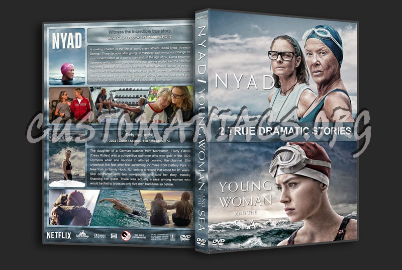 Nyad*/ Young Woman and the Sea Double Feature dvd cover