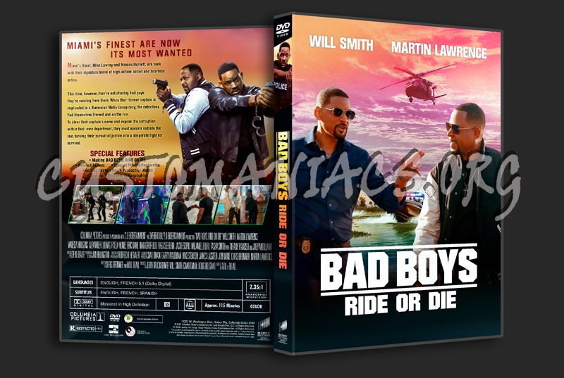 Bad Boys: Ride or Die dvd cover