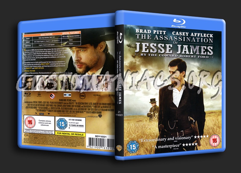 The Assassination of Jesse James by the Coward Robert Ford blu-ray cover