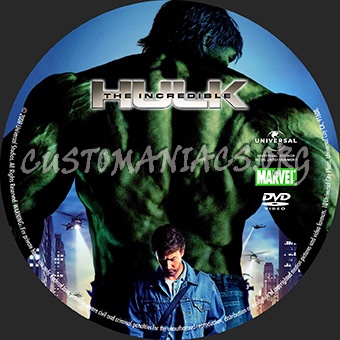 The Incredible Hulk dvd label