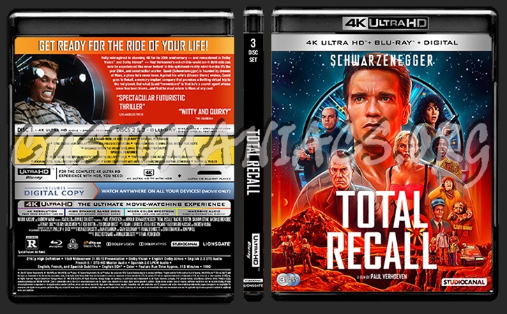 Total Recall (1990) UHD Blu-ray Cover v1 blu-ray cover