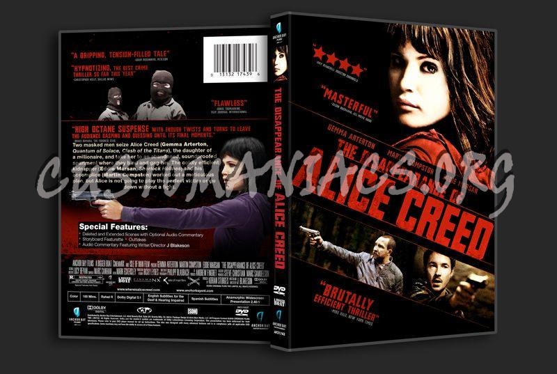 The Disappearance of Alice Creed dvd cover