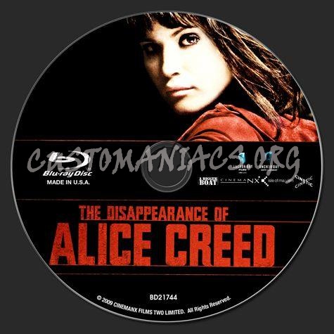 The Disappearance of Alice Creed blu-ray label