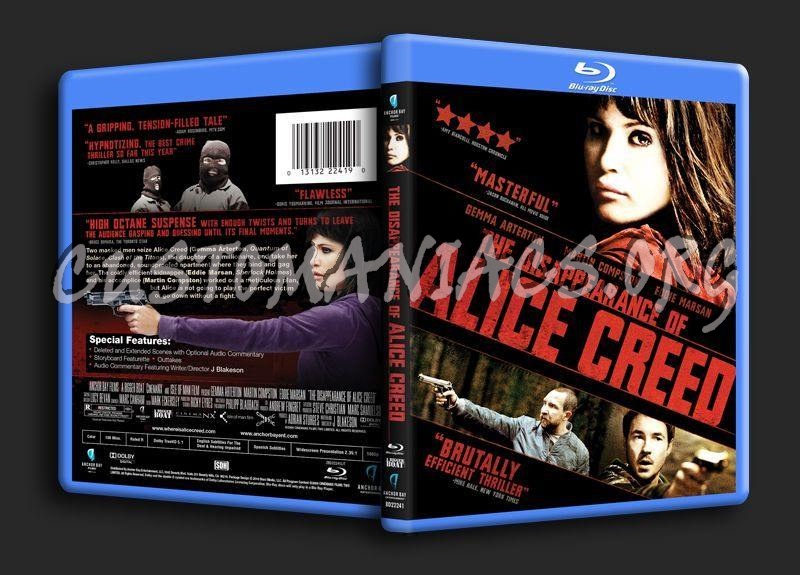 The Disappearance of Alice Creed blu-ray cover