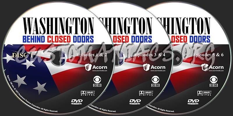 Washington: Behind Closed Doors  (1977) DVD Labels dvd label