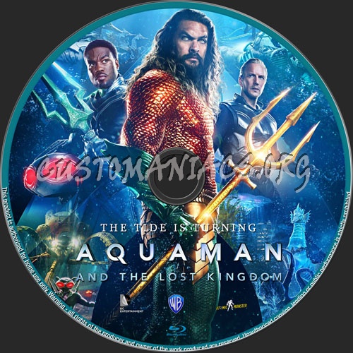 Aquaman The Lost Kingdom blu-ray label