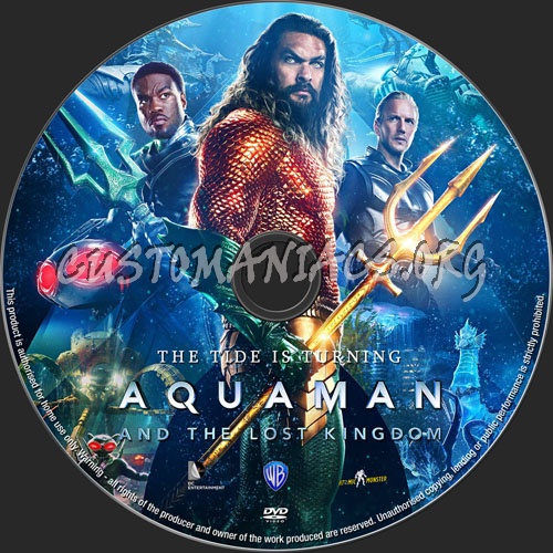 Aquaman The Lost Kingdom dvd label