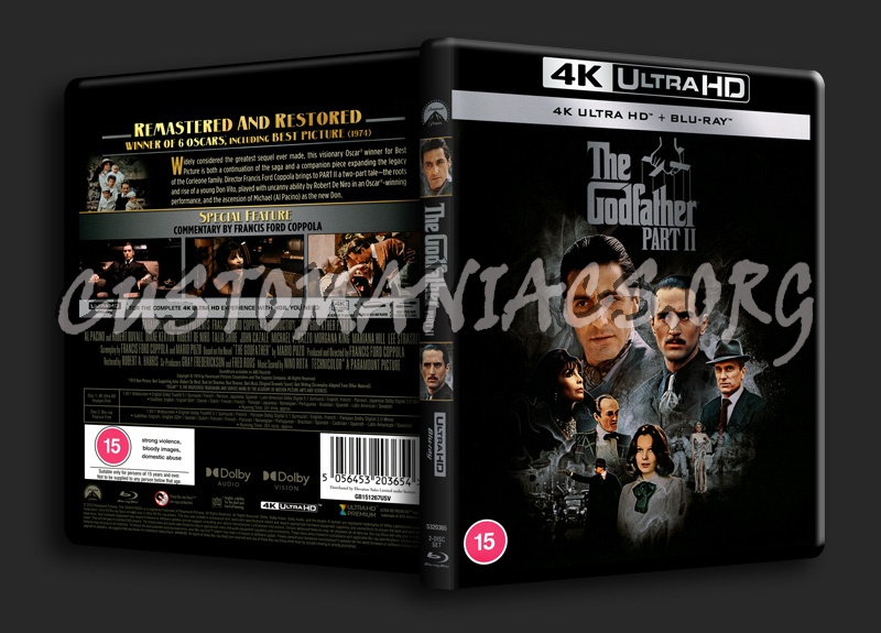 The Godfather Part 2 4K blu-ray cover