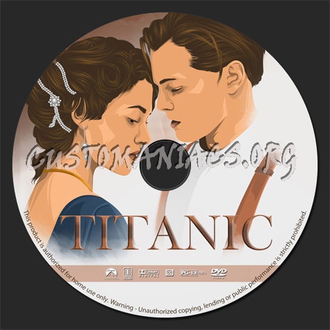 Titanic dvd label