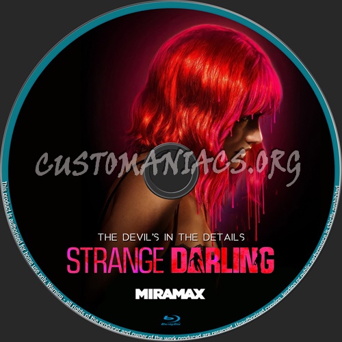 Strange Darling blu-ray label