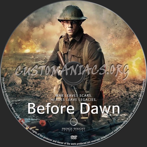 Before Dawn dvd label