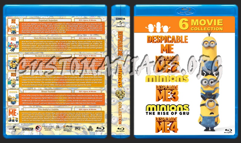 Despicable Me / Minions Collection blu-ray cover